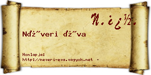Néveri Éva névjegykártya