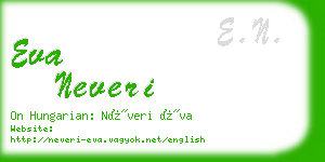 eva neveri business card